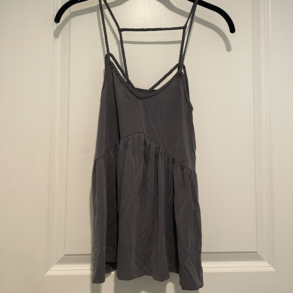 American Eagle super soft baby doll top (gray)